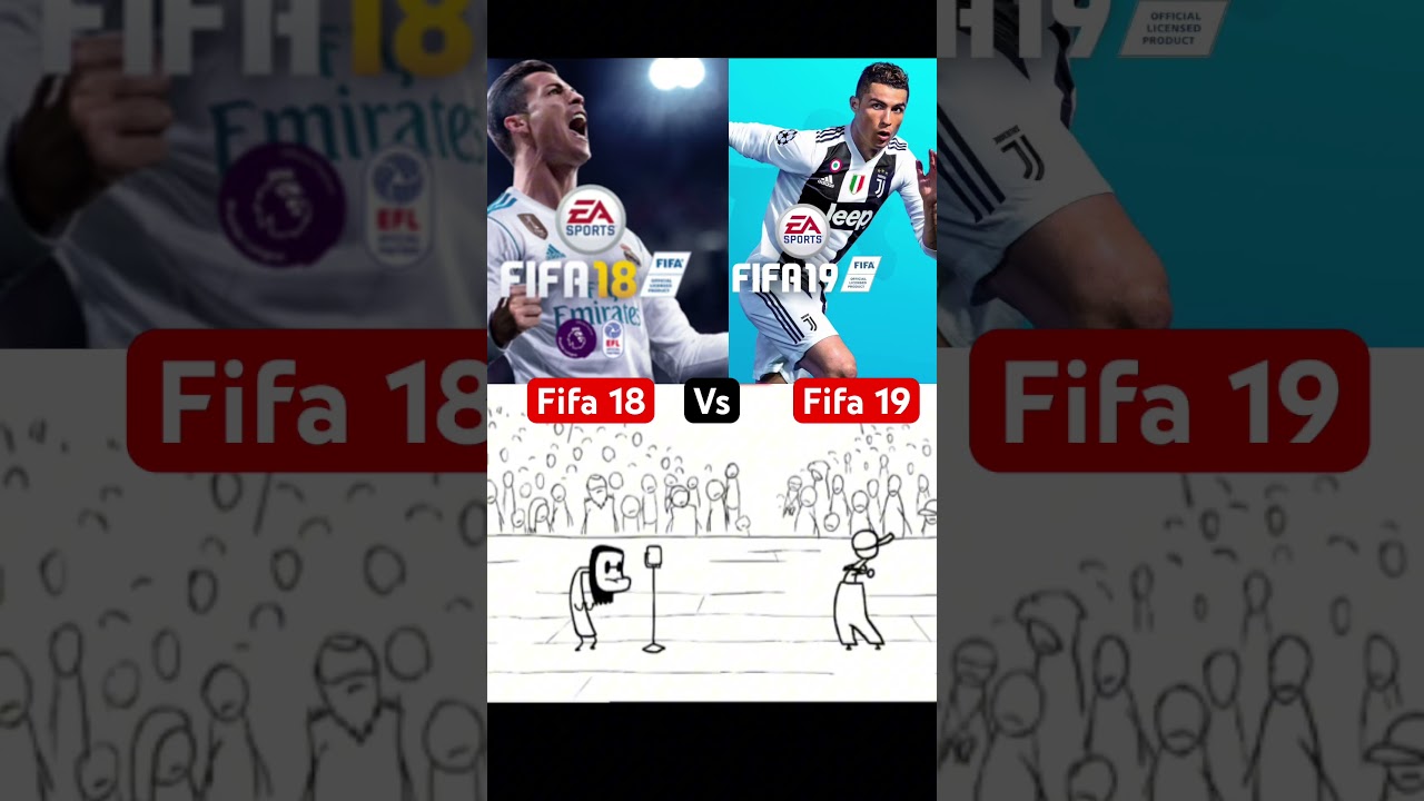 Fifa 18 Vs Fifa 19 🎶⚽️ #eafc24 #fifa #fifa23 #shorts