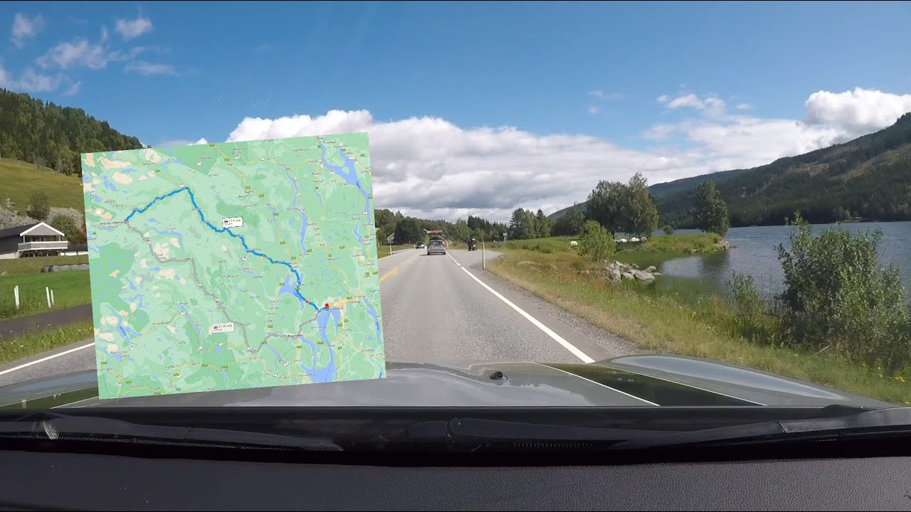 Driving from Geilo to Oslo (Fornebu) on a sunny summer day