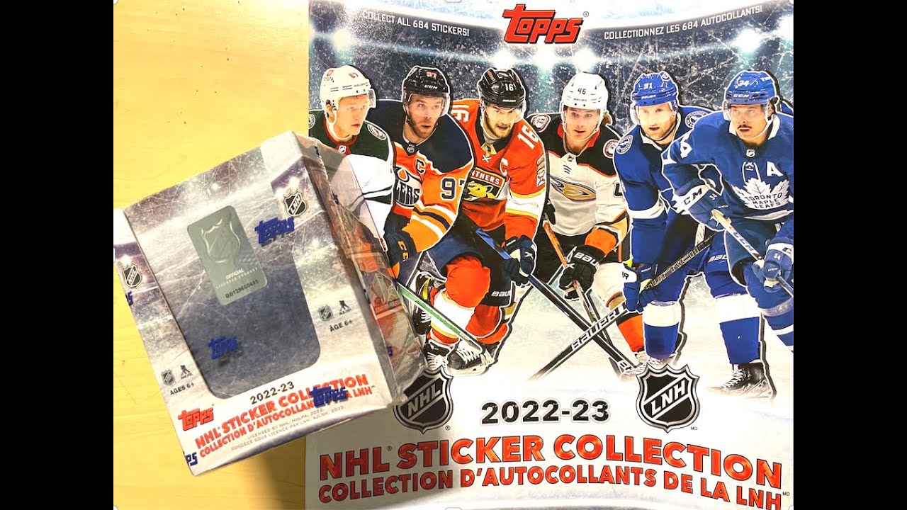 2022-23 Topps NHL Sticker Collection Hockey Box Break and Review