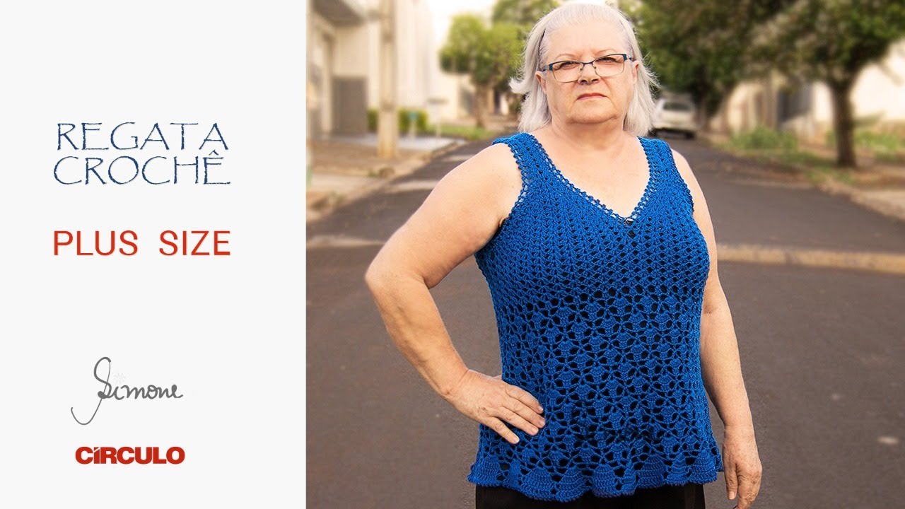 REGATA em CROCHÊ Plus Size passo a passo Professora Simone Eleotério  crochet blusa de croche