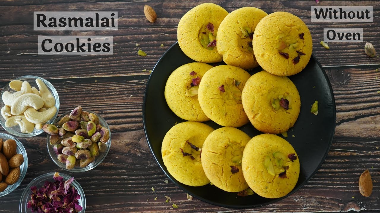 Rasmalai Cookies Recipe |  Without Oven Rasmalai Cookies | Rasmalai Nankhatai Recipe