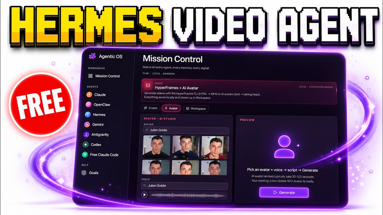 Новый AI-агент для видео Hermes просто СУМАСШЕДШИЙ!