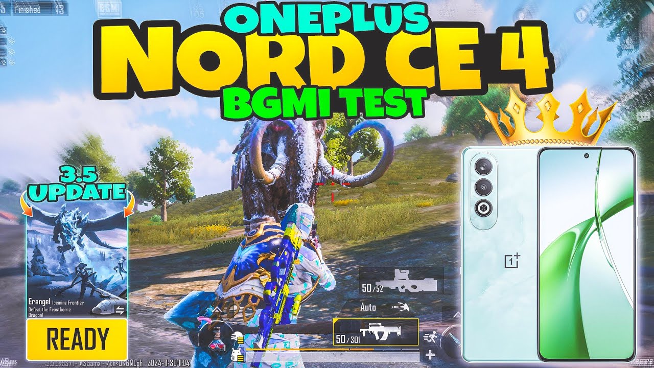 🔥OnePlus Nord CE 4 5G BGMI ( Icemire frontier mode 3.5 ) Gameplay Test on Fps Meter