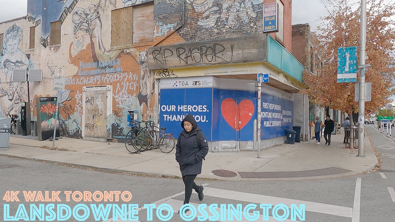 TTC Subway Lansdowne Station - Bloorcourt - Ossington Station (Nov 2021): 4K Walk Toronto, Canada
