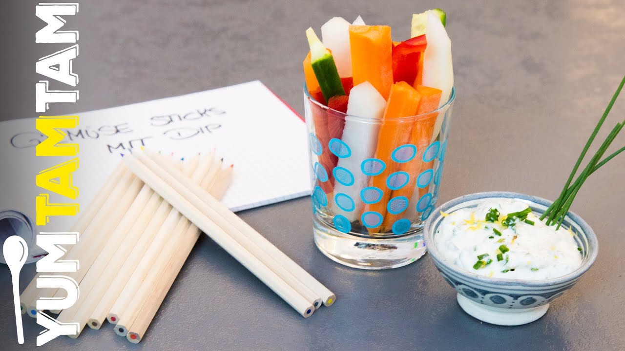 Gemüsesticks mit Dip // gesunde Snacks für die Prüfungszeit #4 // #yumtamtam