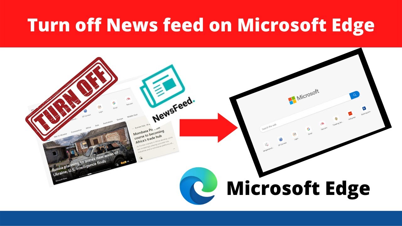 How to turn off news feed on Microsoft Edge. #edge #newsfeed