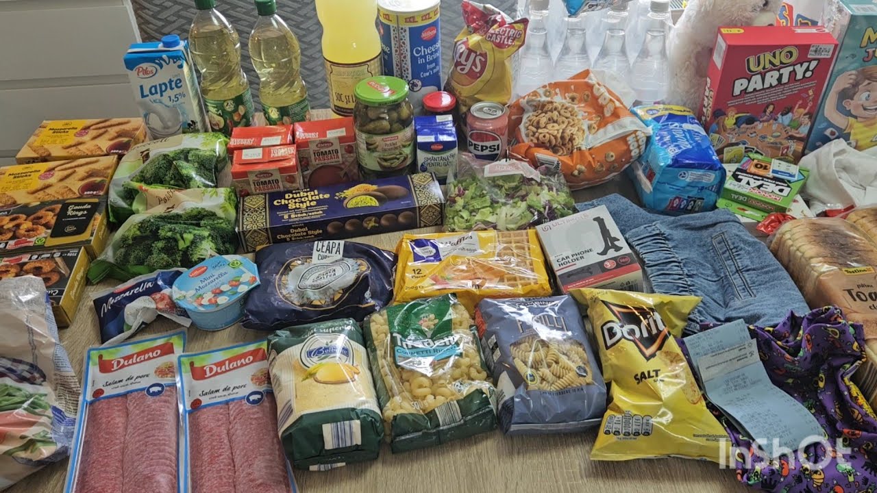 Cumpărături alimentare din Lidl cu preturile afișate