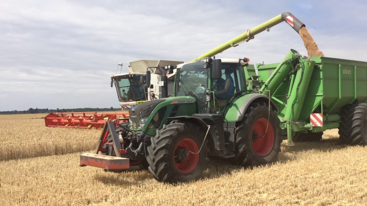 Controlled Traffic Farming (CTF) in Deutschland mit Direktsaat. Lexion 7xl und Crossslot