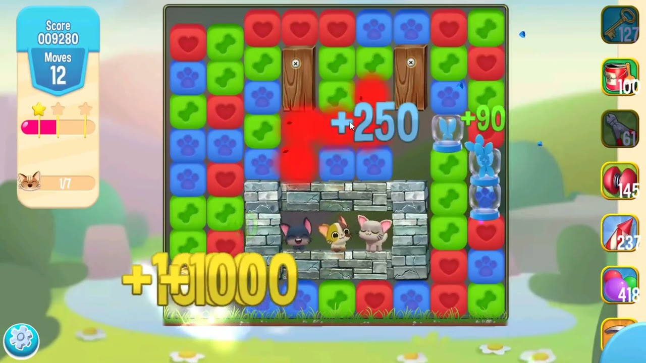 Pet Rescue Saga Level 7558 - NO BOOSTERS | SKILLGAMING ✔️