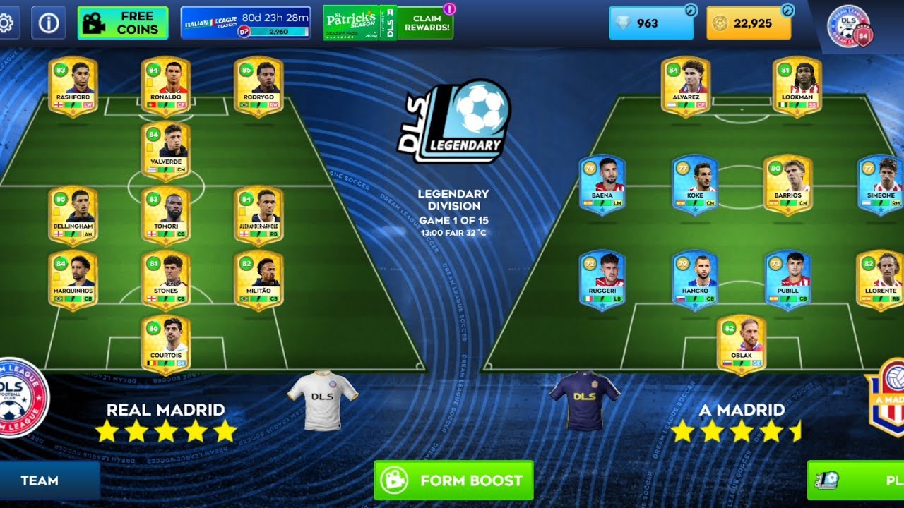 DLS26 REAL MADRID VS A MADRID VS NAPOLI