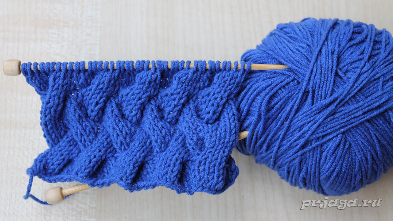 Узор спицами «Коса с тенью»