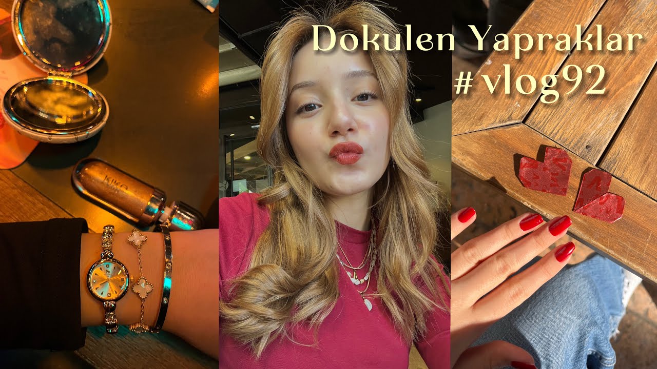 DOKULEN YAPRAKLAR 🍂(ilk defa pes oynadim,girls night,midye) #vlog92