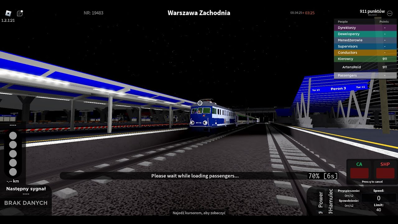 ROBLOX Gameplay z Dragonixem524: Warsaw Railway (Warszawska Kolej) Odc.3