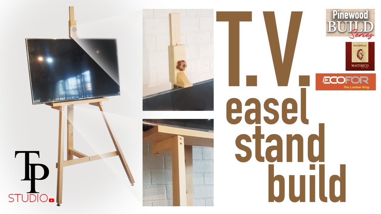 TV easel stand build