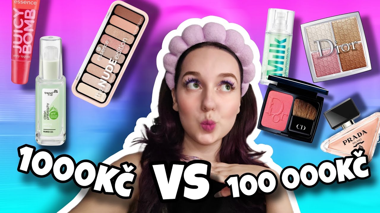 DRAHÝ VS LEVNÝ MAKEUP CHALLENGE / KOLIK JSEM UTRATILA PENĚZ?