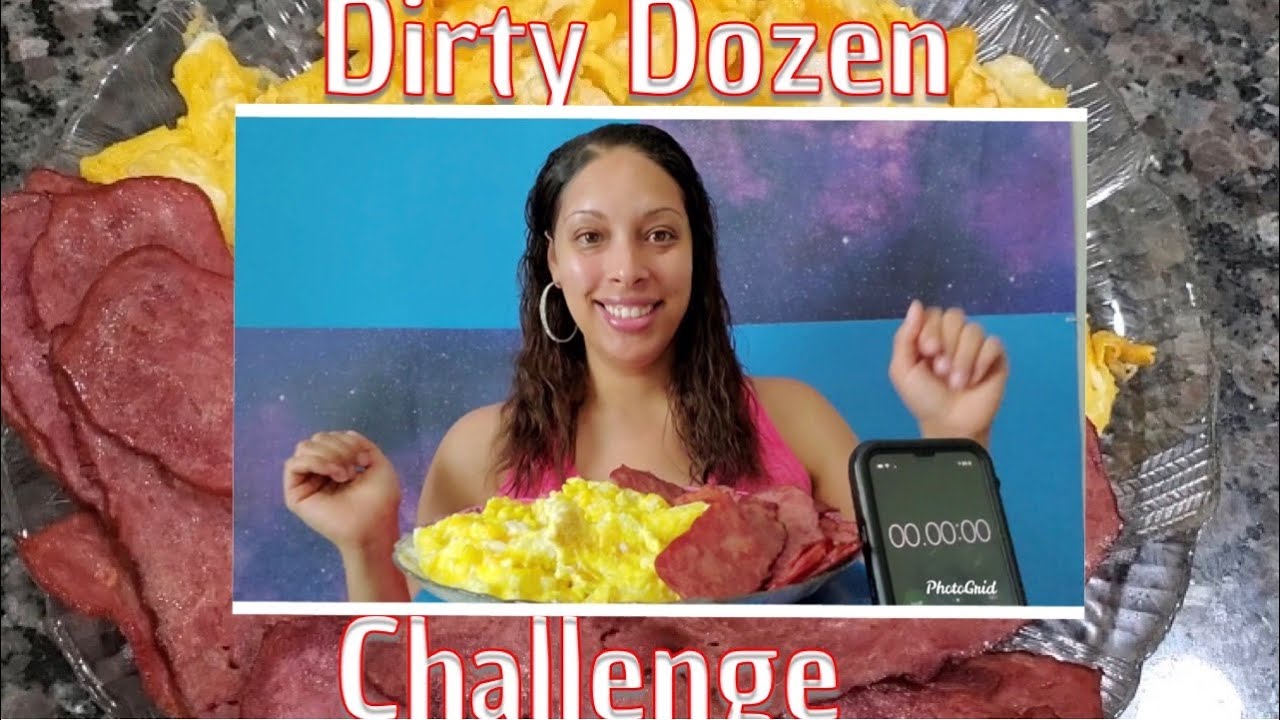 Dirty Dozen Breakfast Challenge: By @PR Gang and @Bloveslife 12 Eggs 12 Bacon 12Minutes Mukbang
