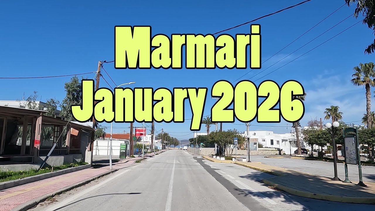 Marmari, Kos 🇬🇷 | A Calm & Sunny January Walk Along the Waterfront (2026)