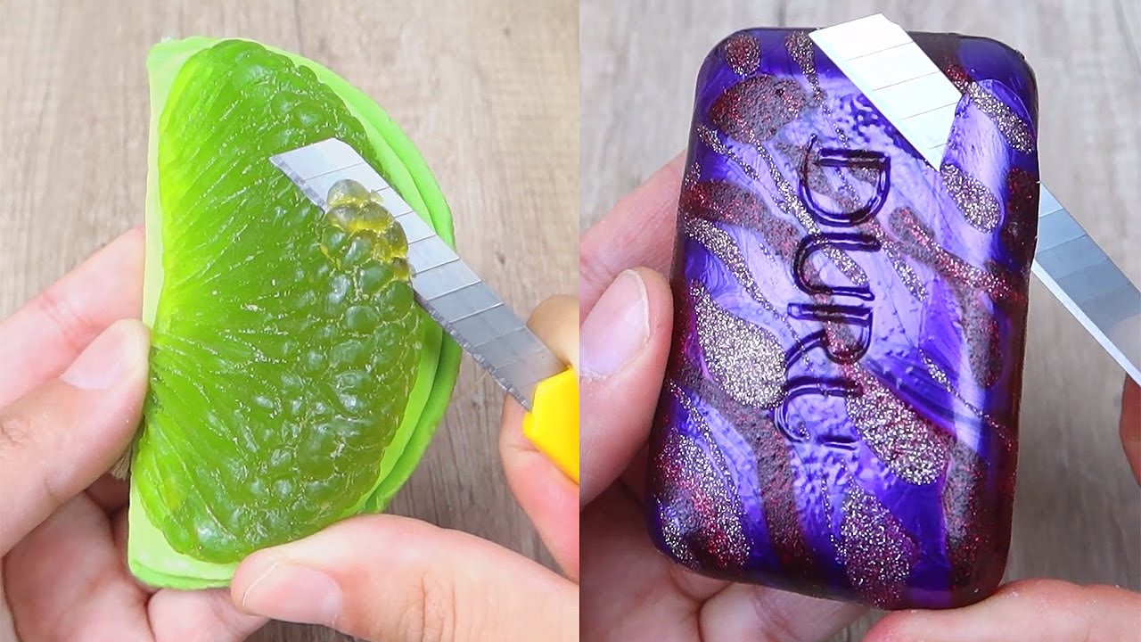 Relaxing Soap Cutting ASMR. Satisfying Soap and lipstick cutting. Corte de jabón - 1068