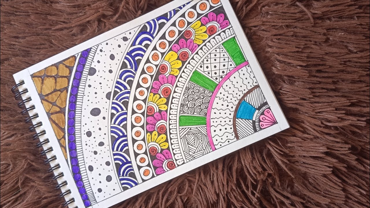 Zentangle Art | Easy colour zentangle Art tutorial for beginners | #howtodraw 