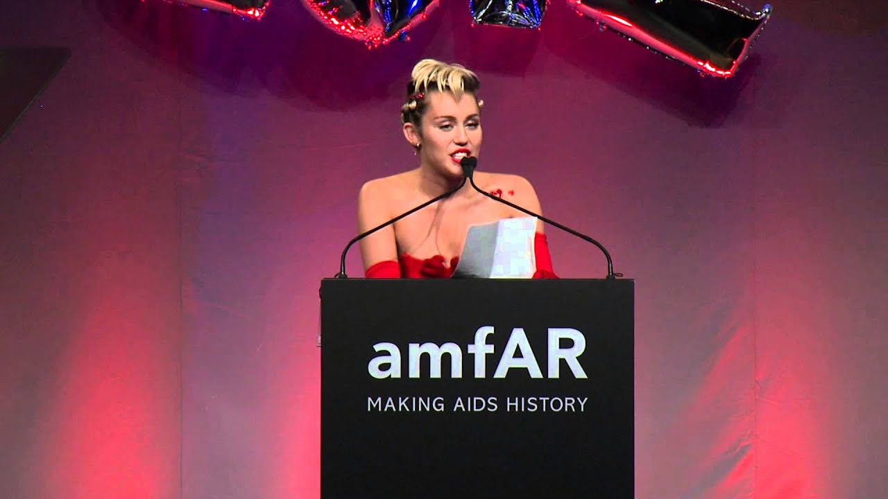 Miley Cyrus Receives the 2015 amfAR Award of Inspiration
