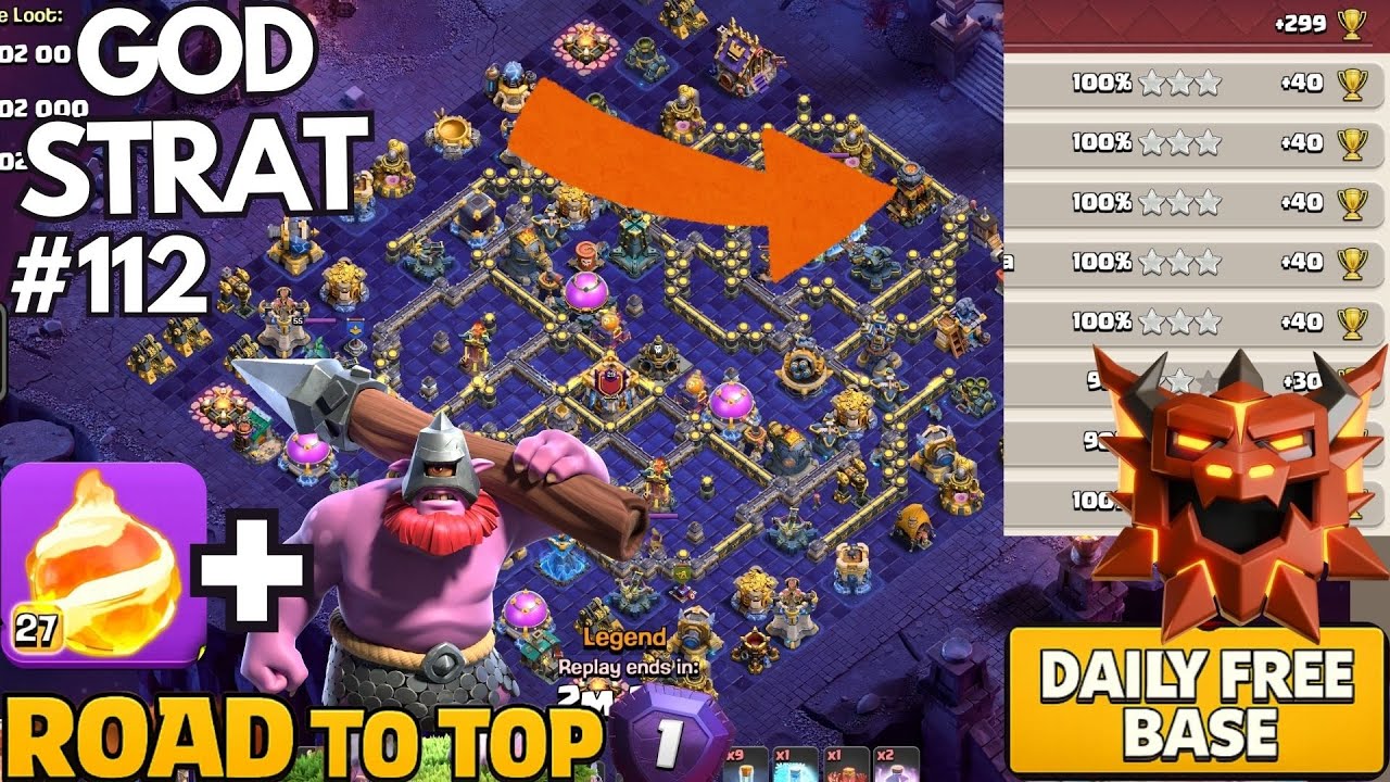 ABUSING This Army AFTER the BUFF | FREE TH18 BASE LINK | Daily Ranked Attacks #112