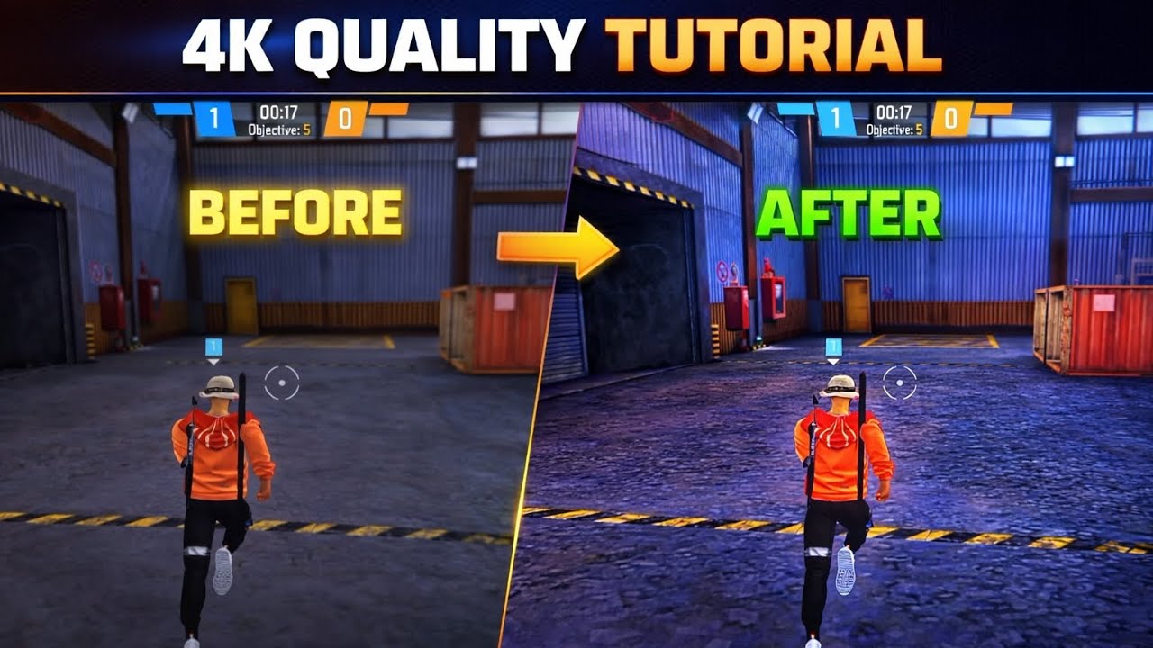 Free Fire 4K Quality Gameplay | Lone Wolf Mode | High Graphics