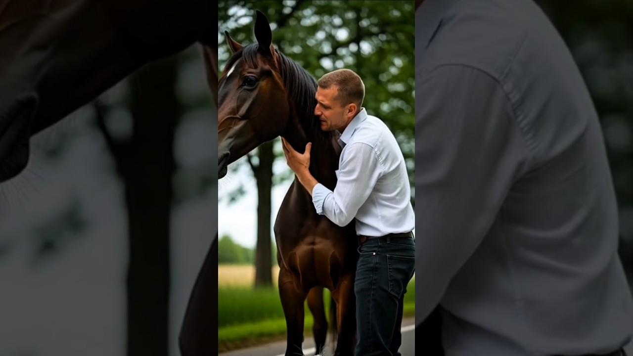 Cat Saves Horse From Truck 