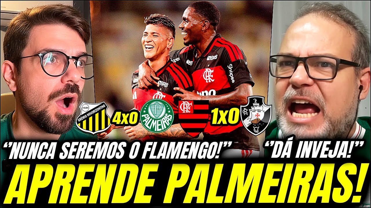 😂 MIDIA PALMEIRENSE ficou REVOLTADA e IMPRESSIONADA com o AMASSO do FLAMENGO NO VASCO! OLHA ISSO