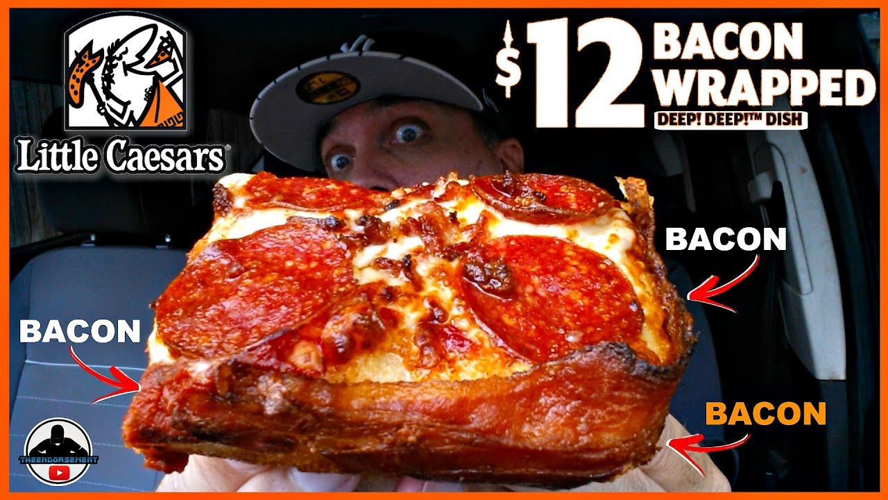 Little Caesars® Bacon Wrapped Deep! Deep! Dish™ Pizza Review! 🥓🍕