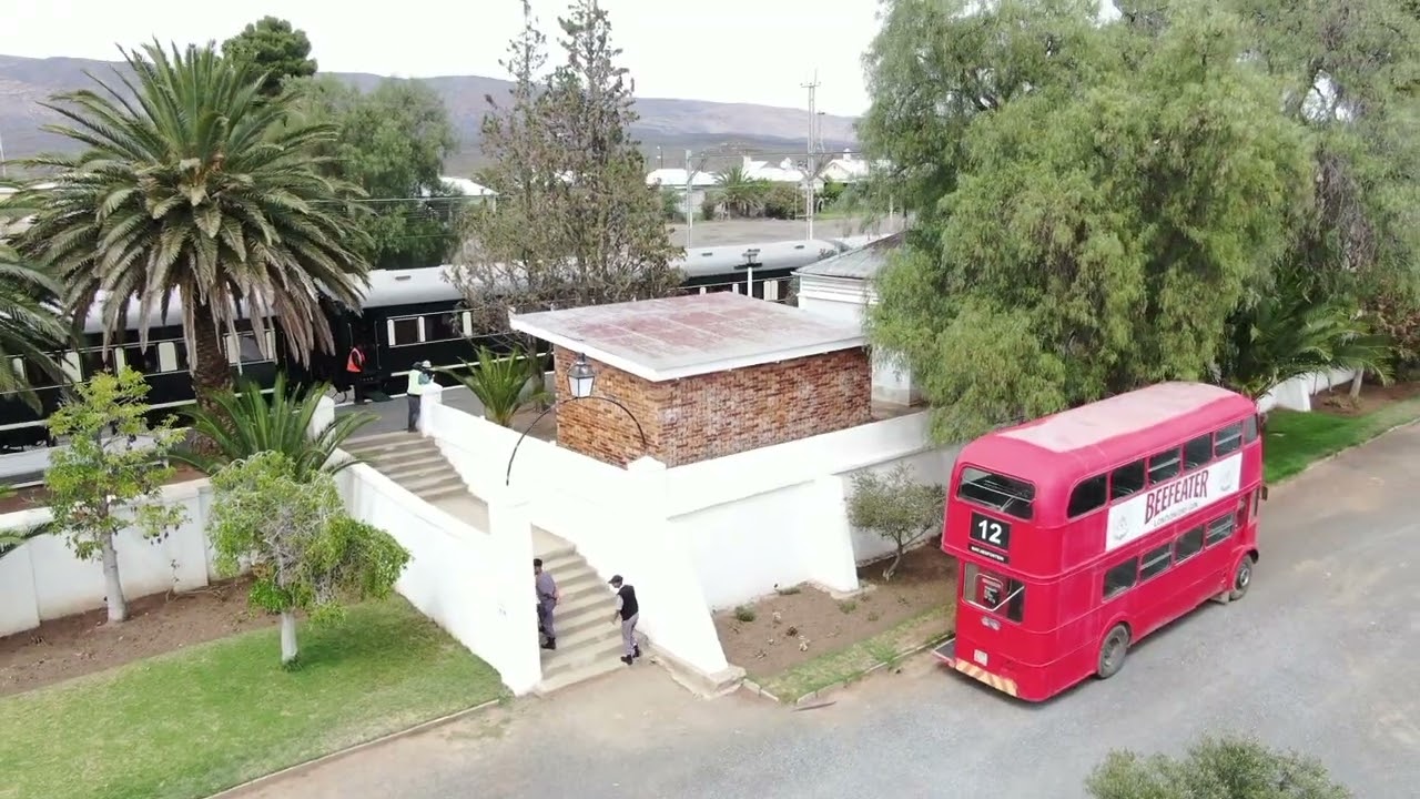 The beautiful village of Matjiesfontein in South Africa's Karoo desert - Drone Footage