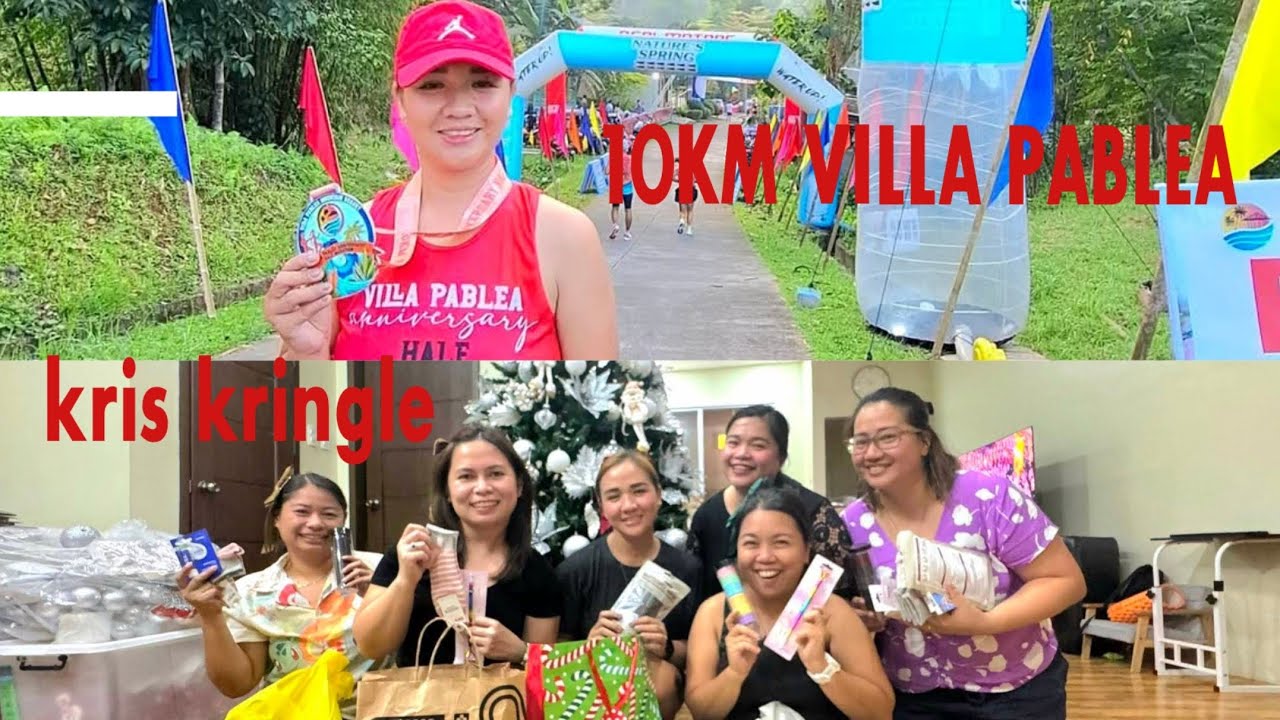 VLOG #215: 10KM RUN - VILLA PABLEA ANNIVERSARY | NAG KRIS KRINGLE WITH FRIENDS 