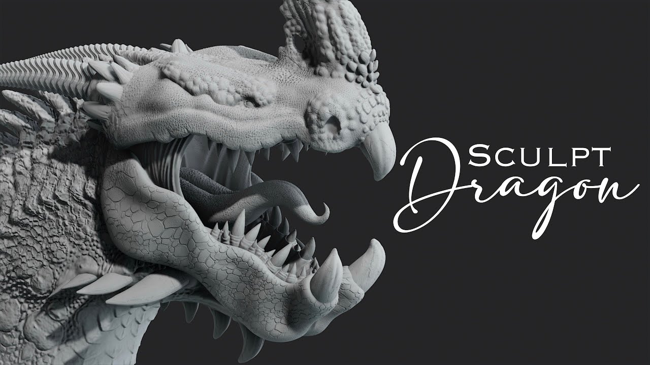 Sculpt dragon // speed Timelapse