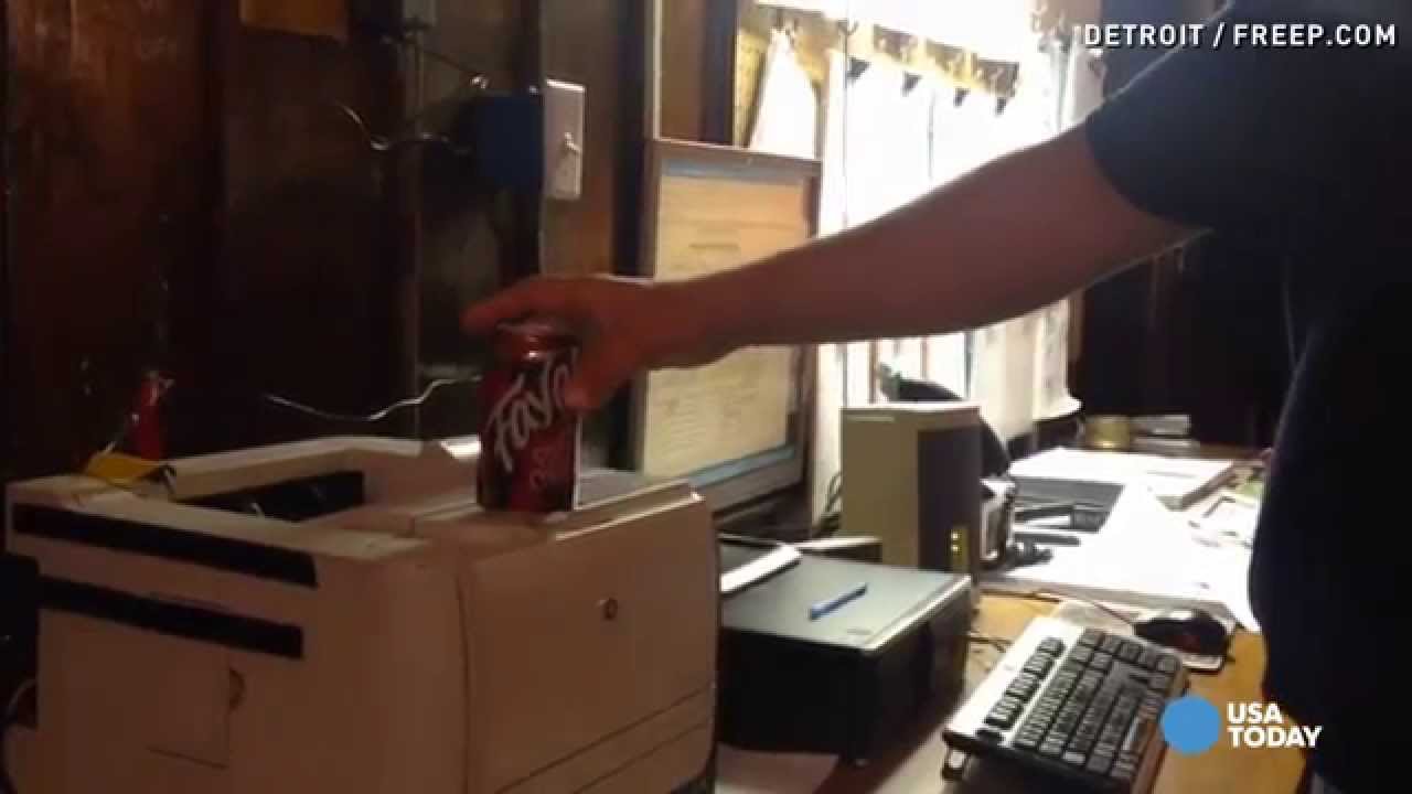 Forget the fire alarm!  These firefighters rely on soda cans for alerts