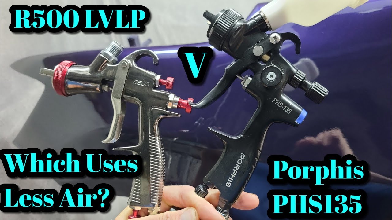 Краскопульты R500 LVLP V Porphis PHS135 ClearCoat D1 Drizzle YT160 A610 Type Guns