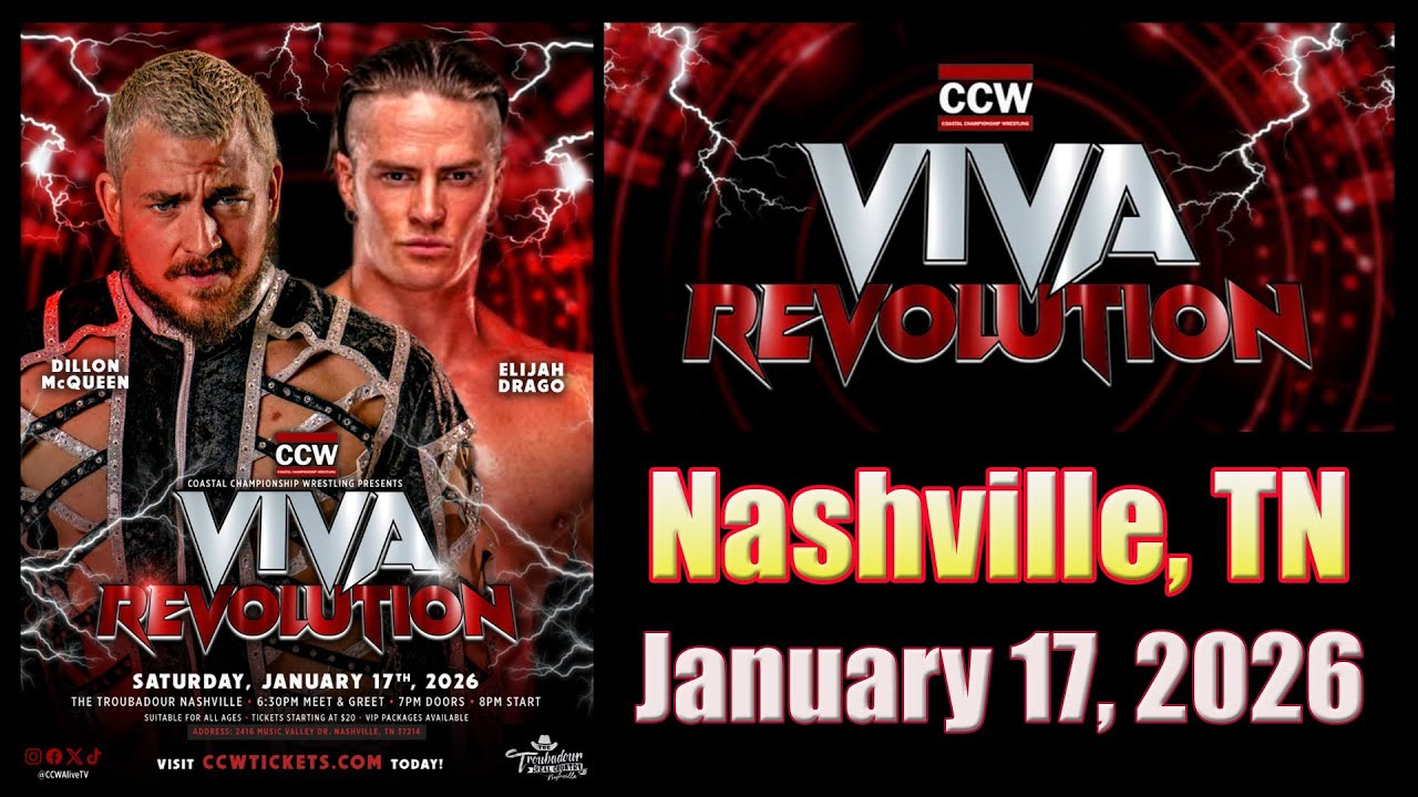 CCW Nashville, TN Dillon McQueen vs  Elijah Drago Falls Count Anywhere January 2026