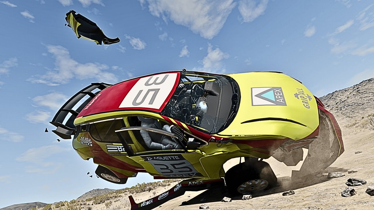 Realistic Rally Crash  in - BeamNG.drive