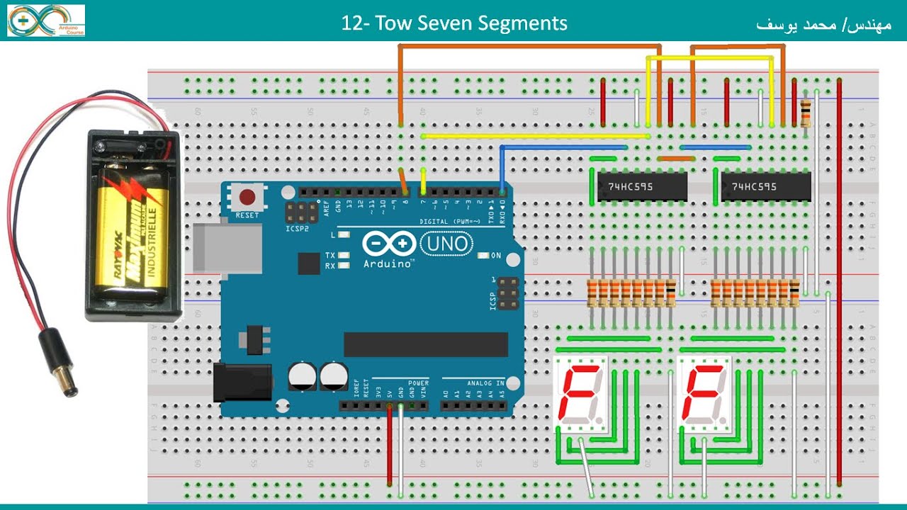 12- Arduino tow seven segments