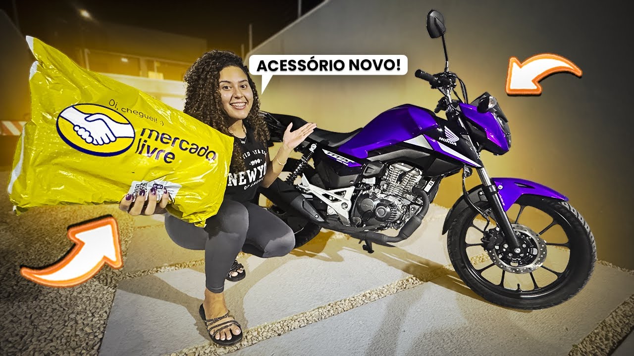 PRIMEIRO ACESSÓRIO DA MINHA NOVA TITAN 2025 ROXA