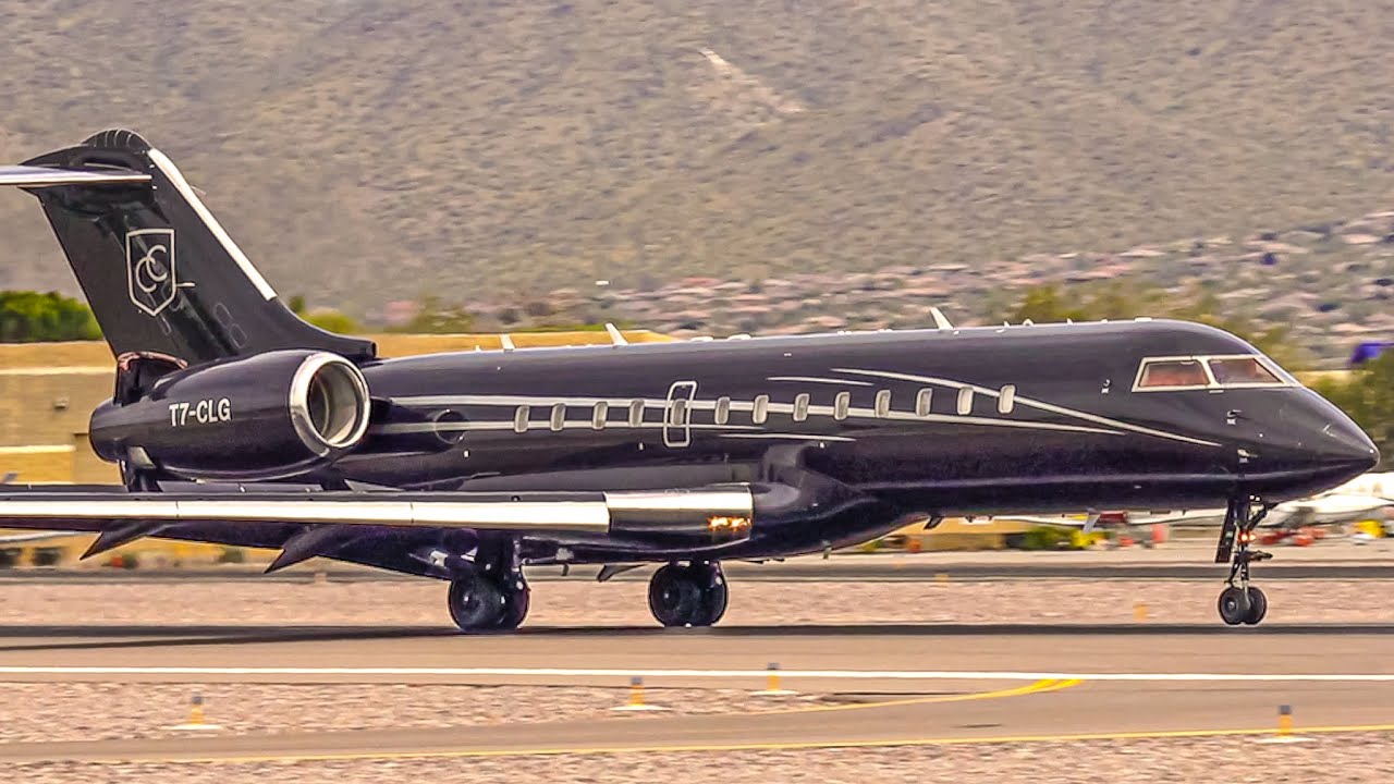 (4K) Private Jet and Fighter Jet Action at Scottsdale! Plane Spotting KSDL