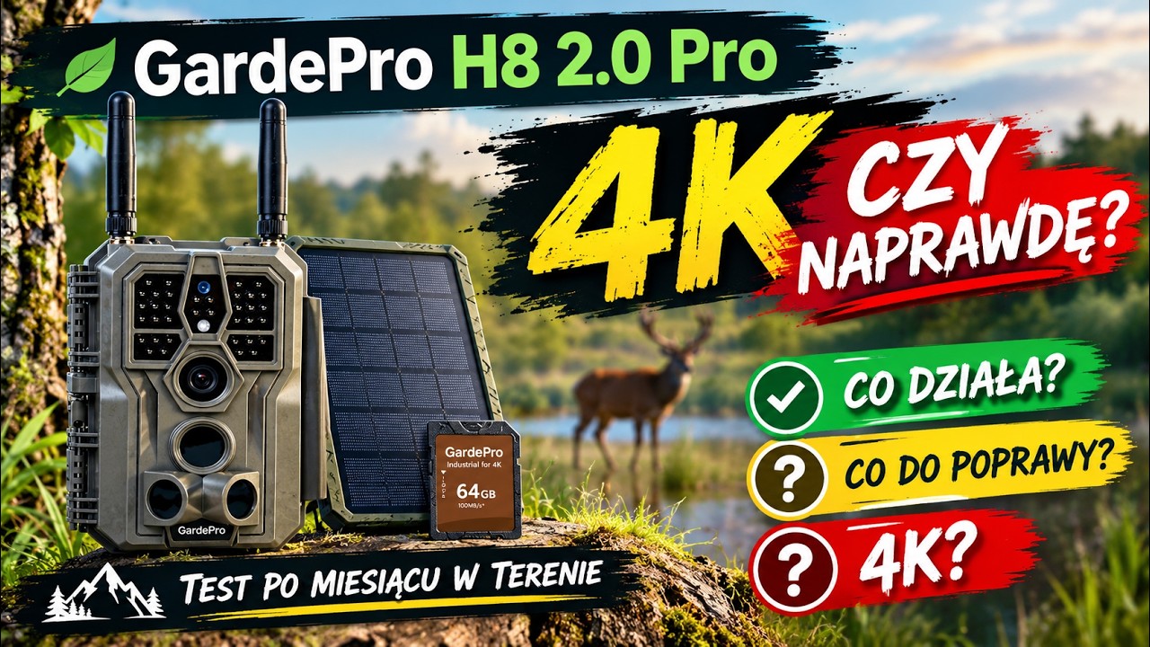 Fotopułapka GardePro H8 2.0 Pro - 4K czy tylko marketing? Test po miesiącu w terenie