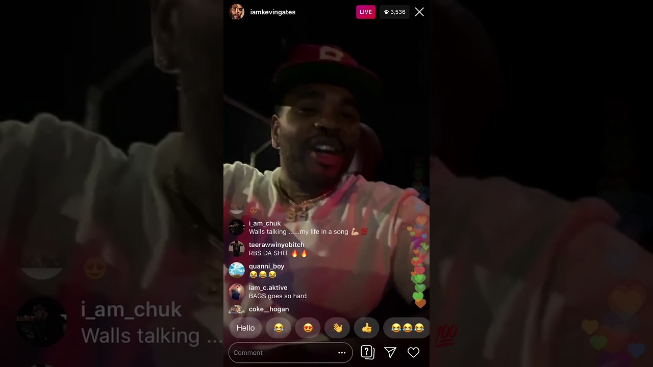 Kevin Gates live on Instagram