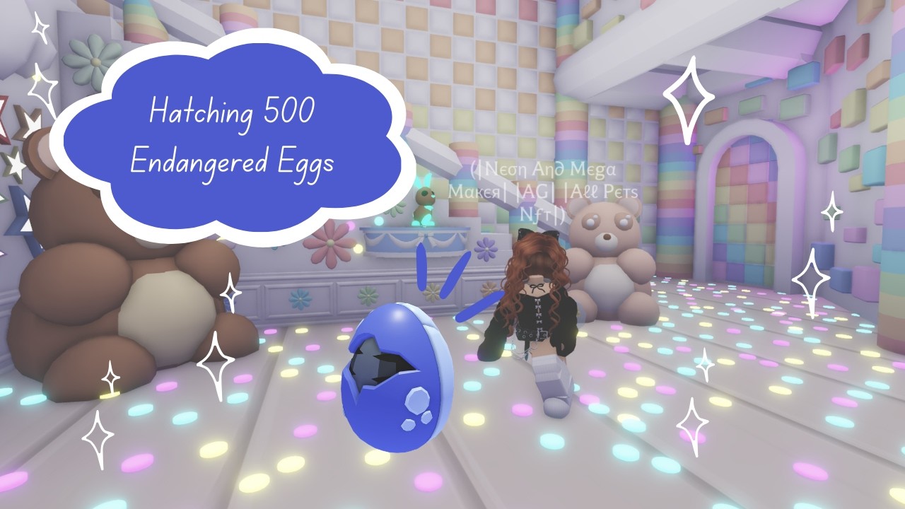 Hatching 500 Endangered Eggs!- adopt me roblox