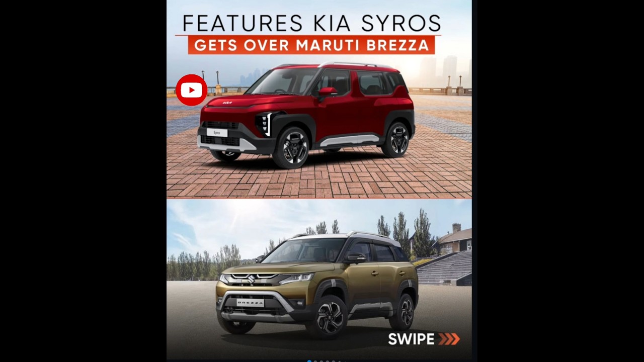 Kia Syros Vs Maruti Breeza Compred 2024 