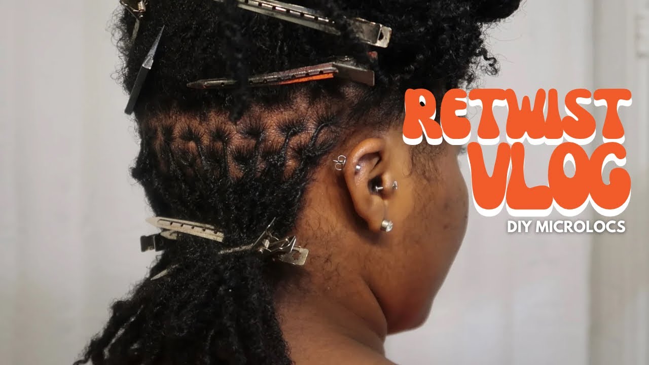 retwisting microlocs | how to retwist locs yourself | retwist on dreadlocks