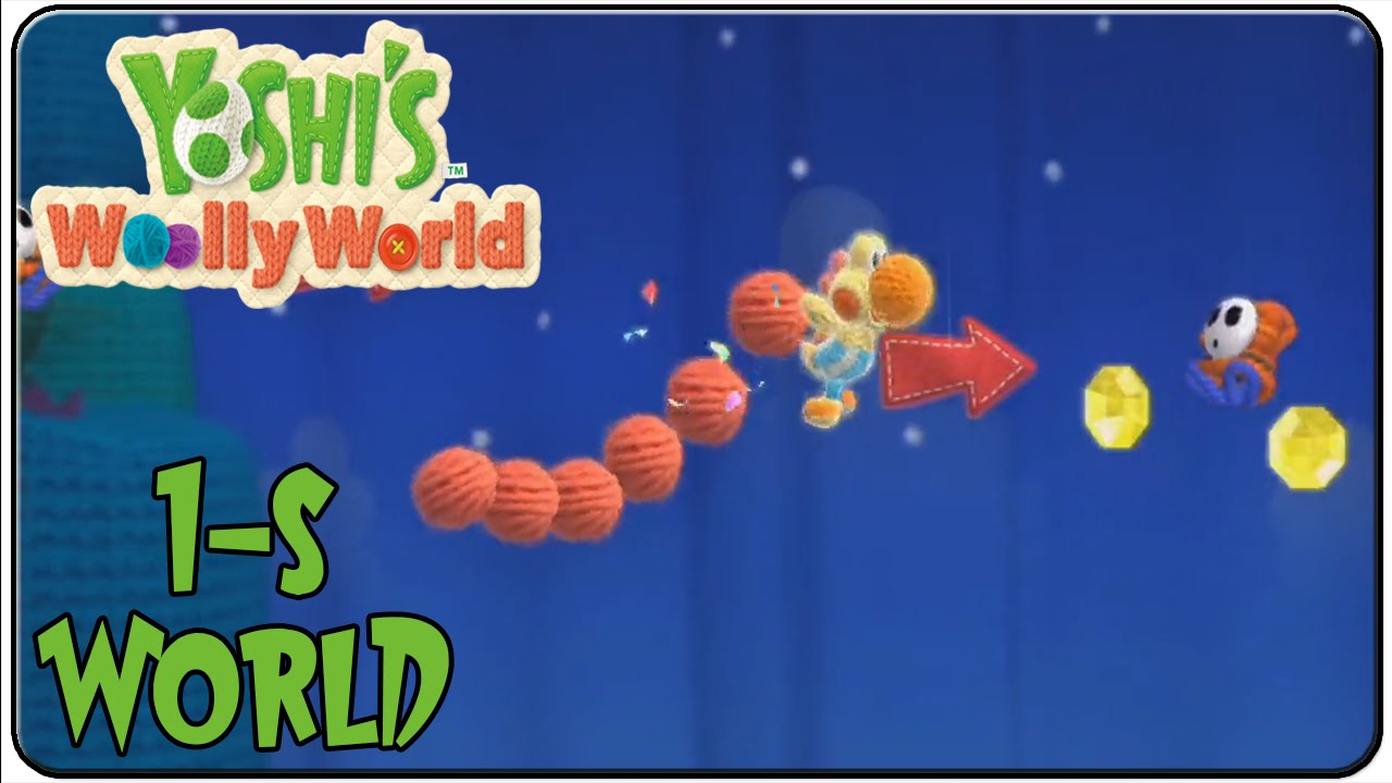 Yoshi's Woolly World 100% Walkthrough World 1-S Hang Tongue !