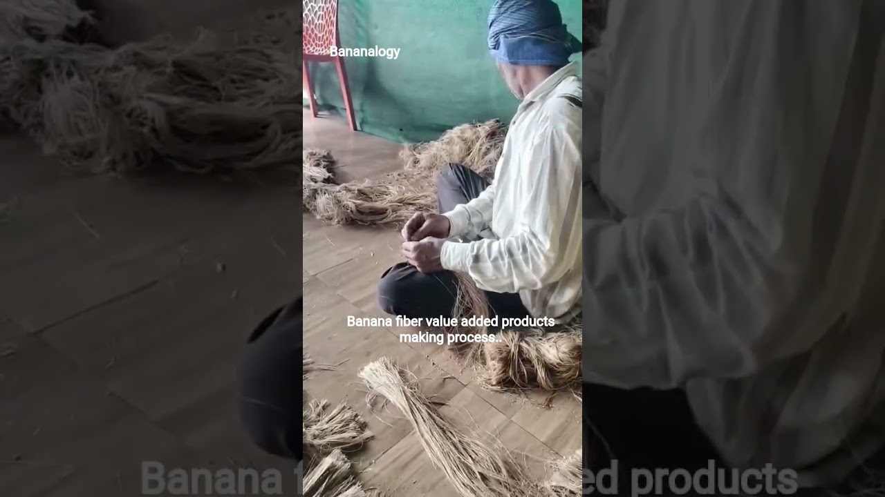 Banana fiber value added products making process #bananalogy #bananafiber #bananafiberproducts