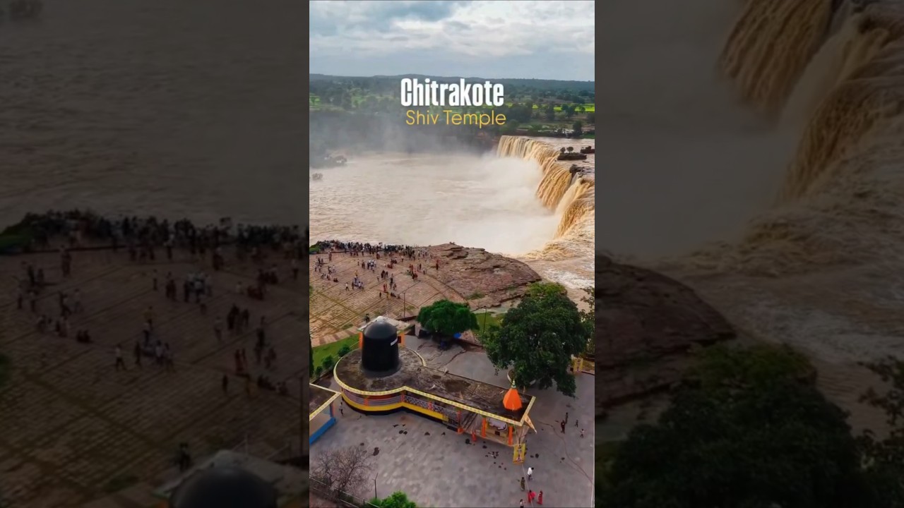 Divine Aerial View of Chitrakoot Temple | Spiritual Journey from the Sky