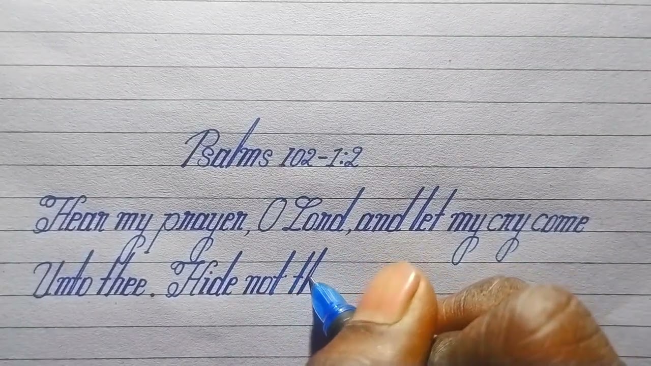 Best english handwriting || Psalms 102-1:2 in Bible || Gulshan khalkho 