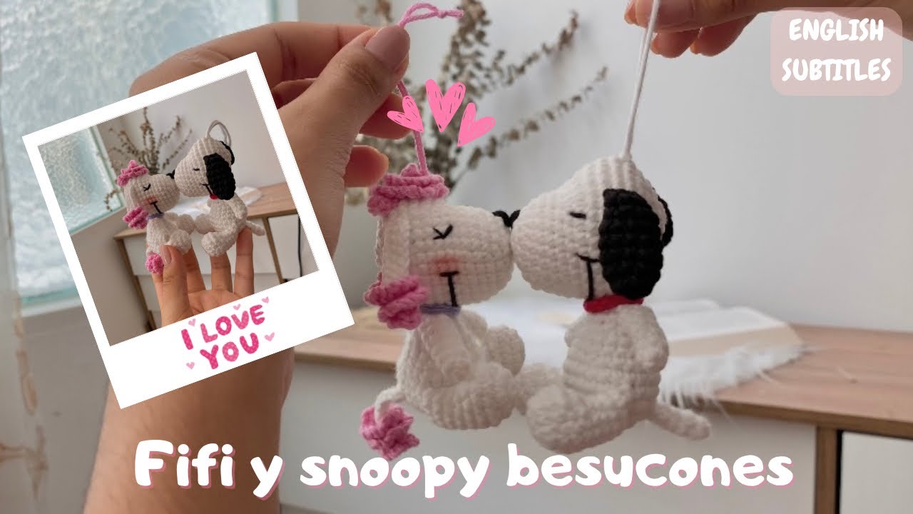 🥰🥰LLAVERITOS DE FIFI Y SNOOPY TEJIDOS A CROCHET / KEYCHARM, LAVEROS A CROCHET / CROCHET