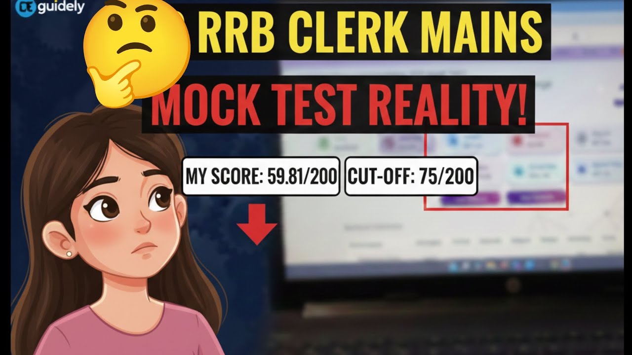 RRB CLERK MAINS MOCK-1(Guidely )✨🧿📚💯✨Short analysis #banking #sbi #rrb #study #exam #bankexam 